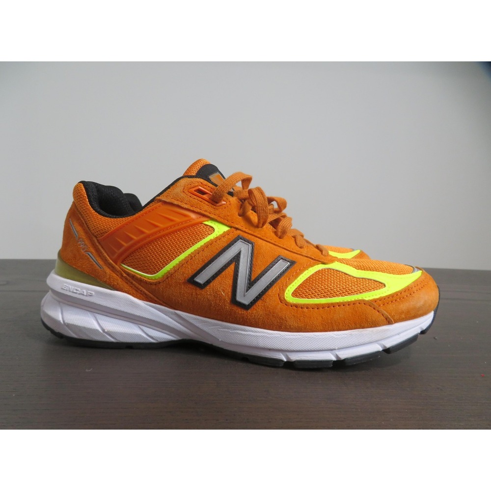 New Balance 990v5 Shoes Sneakers Mens Size 9 Orange Neon Running USA M990OH5